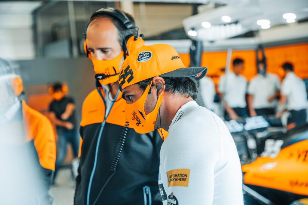 Tom Stallard and Carlos Sainz. Photo McLaren